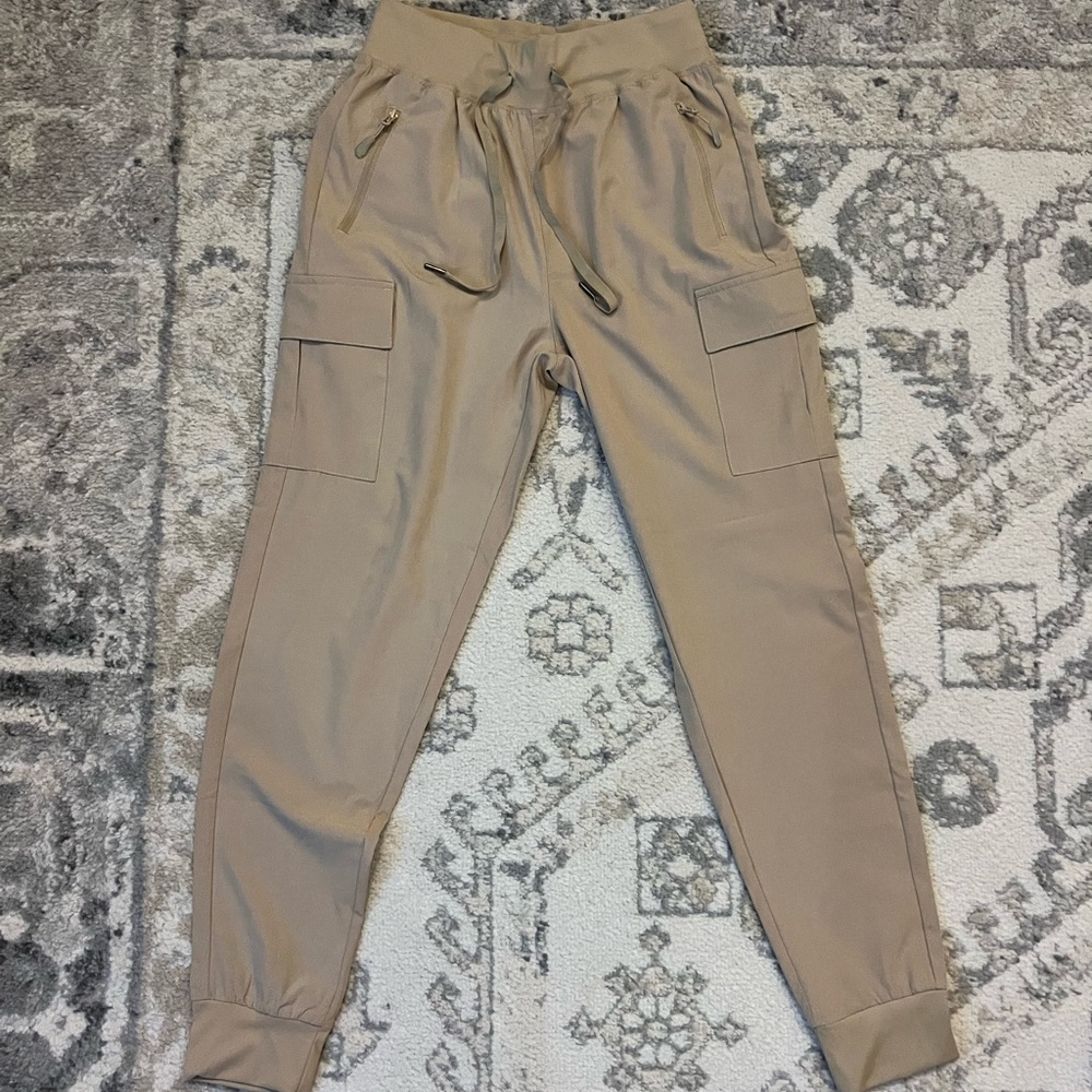 Lightweight Tan Joggers Quick Dry Athletic Pants UPF 50+ Hiking Pants Size XS